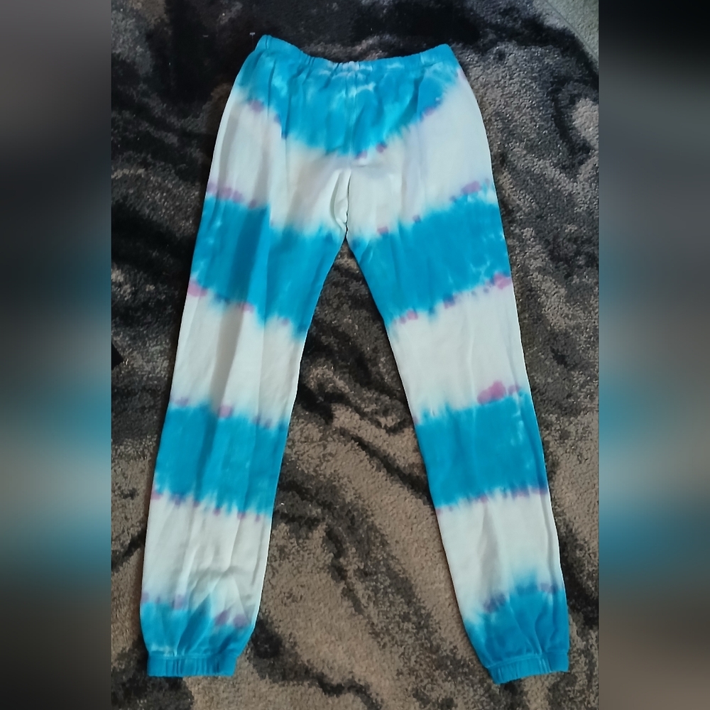Spiritual Gangster Blue and White Tie-Dye Joggers - Picture 4 of 7